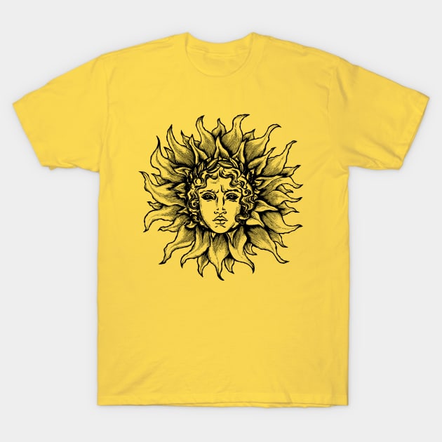 Apollo Sun God Symbol T-Shirt by Nartissima